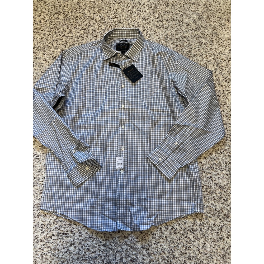 Jos. A. Bank Reserve 100% Egyptian Cotton Tailored Fit Dress Shirt Men Sz L 17